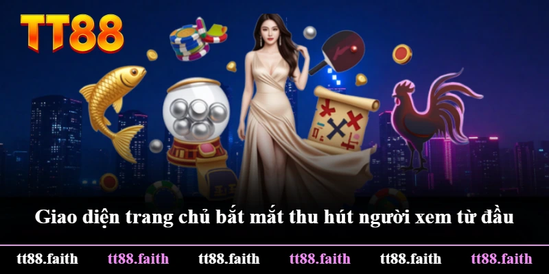 Giao diện trang chủ bắt mắt thu hút người xem từ đầu
