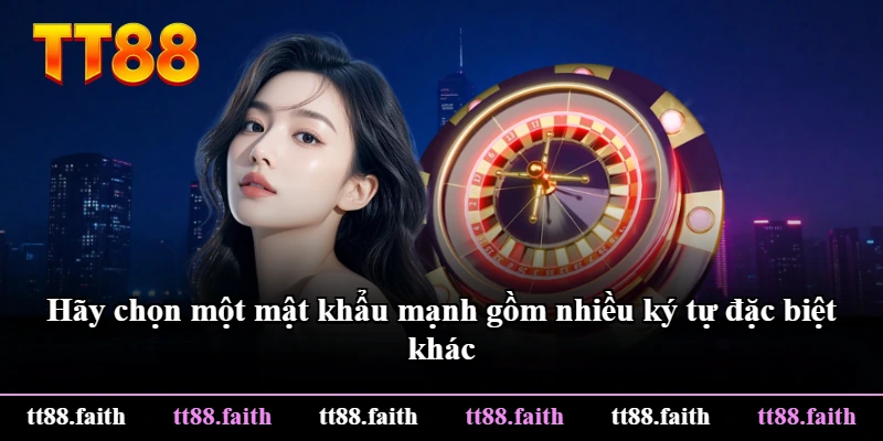 Hãy chọn một mật khẩu mạnh gồm nhiều ký tự đặc biệt khác Hãy chọn một mật khẩu mạnh gồm nhiều ký tự đặc biệt khác