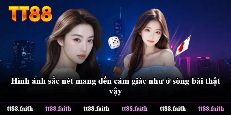 Hình ảnh sắc nét mang đến cảm giác như ở sòng bài thật vậy Hình ảnh sắc nét mang đến cảm giác như ở sòng bài thật vậy